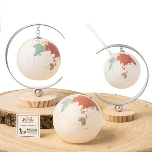 Bomboniere Linea Globe 2026 Mappamondo in vetro colorato