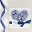 Partecipazioni Matrimonio Eleganti con cuore Blu - Ombrone