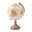 Mappamondo grande con base in legno stile vintage beige