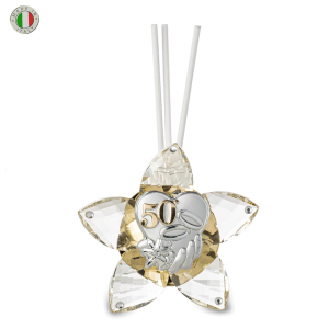 Bomboniere Nozze d'Oro in Cristallo Profumatore fiore
