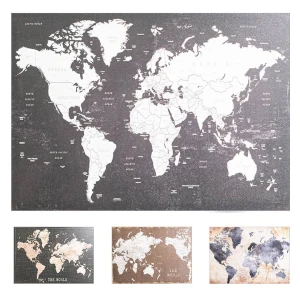 Quadro Mondo 50x70 in tela stampata stile vintage idea Bomboniera o regalo