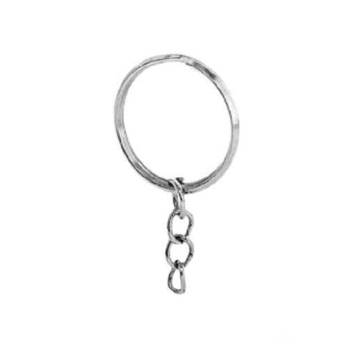 anello metallo per portachiavi con catena 