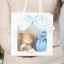 Bomboniera 2027 Battesimo e Nascita Maschio Orsetto Linea PELUCHE in Porcellana Luce LED con Cuore Glitter Personalizzabile