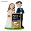 Cake Topper Sposi con Lavagna Personalizzabile