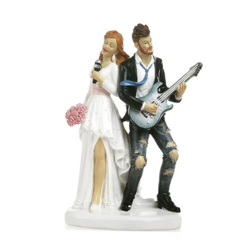 Cake Topper Matrimonio Sposi musicisti tema musica