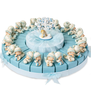 Torta Bomboniere per battesimo nascita maschio 24 Fette