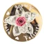 Bomboniera Candela Diamond con Rosa e Fiore in Cristallo Swarovski - Alta Qualità