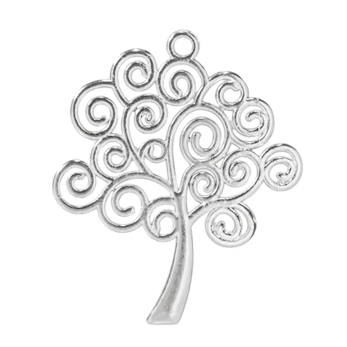 Pendaglio Albero della Vita stilizzato per bomboniere in metallo