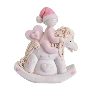Bomboniere Battesimo Bimba Salvadanaio Cavallino a Dondolo in Offerta