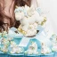 Torta Bomboniere da 35 Fette con Unicorno celeste