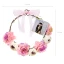 coroncina di fiori rosa per bambine damigelle e sposa