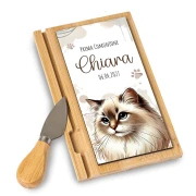 Bomboniere Personalizzate Tagliere con coltellino Tema Gatto