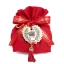 Bomboniere 2027 Linea Rouge Portachiavi a forma di corona d\'alloro con tocco e pergamena