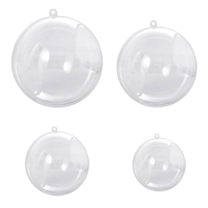 Sfere in plexiglass portaconfetti trasparenti apribili da appendere