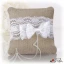 cuscino porta fedi shabby chic in juta con pizzo per matrimonio