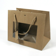 Shopper per bomboniere avana con finestra