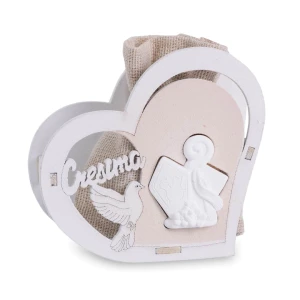 Ultimi 8 pezzi Sacchetti Portaconfetti Cresima dentro scatolina a cuore