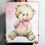 Bomboniere Battesimo e Nascita Femmina 2027 Quadro orsetto con effetto pietra luminosa in rilievo personalizzabile