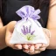 Bomboniere 2027 Lavanda Sacchettino Portaconfetti Bianco e Lilla in Cotone Ricamato