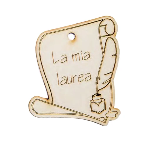 ciondolo laurea pergamena