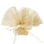 Tulle Oro doppio con tirante per Bomboniere nozze d\'oro
