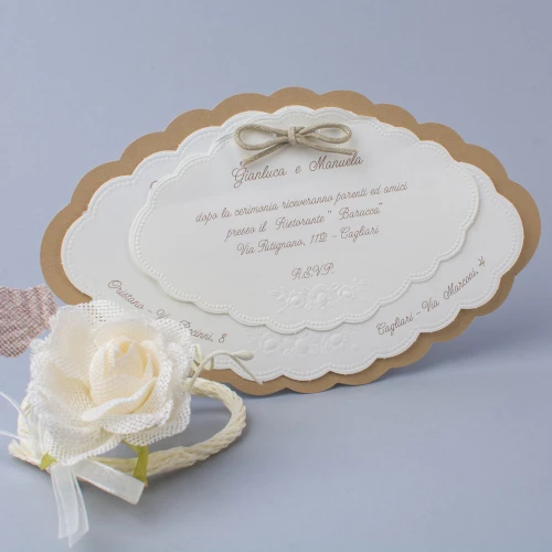 Partecipazioni Matrimonio Eleganti Sagomata - Ardisia