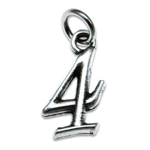 Ciondolo Numero 4 in argento per bomboniere idea originale compleanno anniversario