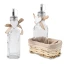 Set Olio e Aceto Rustico Bomboniera Bottiglie vetro vuote per Olio decorate