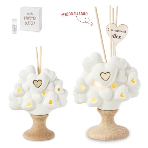 Bomboniere Albero della Vita profumatore in ceramica a LED