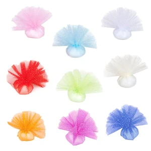 Tulle a Pois per Bomboniere Fai-Da-Te doppio con tirante