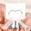 12 pz Campanelle Tirabaci Matrimonio Argento Segnaposto con Cartoncini e Nastro