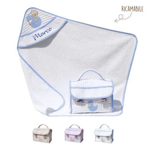 Kit 2 pz coordinato bagno Accappatoio e Beauty