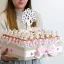 Torta di Bomboniere per battesimo bimba con 40 barattolini