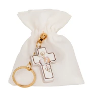 Bomboniere Santa Cresima 2026 Linea Clip Sacchettino portaconfetti con portachiavi
