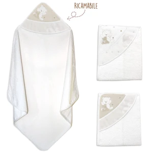 Accappatoio bebè Triangolo Ricamabile per Bambini