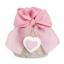 Bomboniere Battesimo Bimba Sacchettino con Cuore Rosa in Gesso