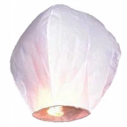 lanterna cinese volante tonda bianca
