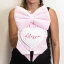 Fiocco Nascita rosa per nascita bimba con cuore ricamabile