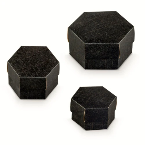 Scatoline Esagonali portaconfetti Seta Nero