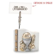 Segnaposto Comunione con clip e cartoncino