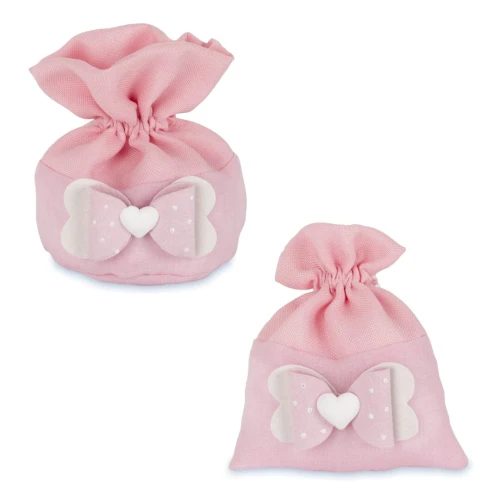 Bomboniere Battesimo e Nascita Bimba 2026 Linea Point Sacchettini Portaconfetti rosa