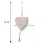 Decorazione cuore in juta rosa Prezzo Stock