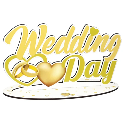 Decorazione da tavolo \"Wedding Day\" per Matrimonio