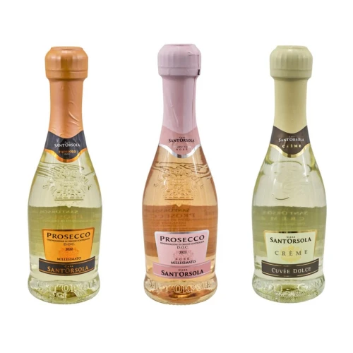 Mini Bottiglie Prosecco Sant\'Orsola per Bomboniere