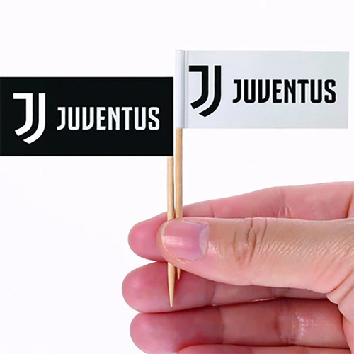 24 Bandierine cocktail per festa tema Juventus