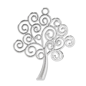 Pendaglio Albero della Vita stilizzato per bomboniere in metallo