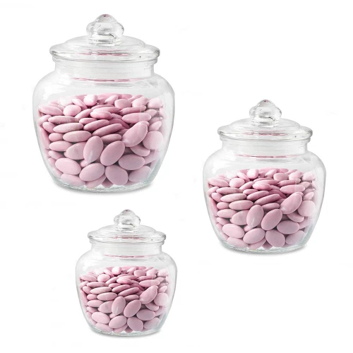 contenitori vetro confettata con coperchio