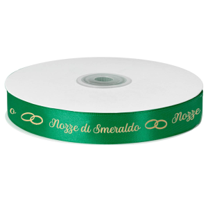 rotolo nastro "Nozze di Smeraldo" 15 mm x 10 mt