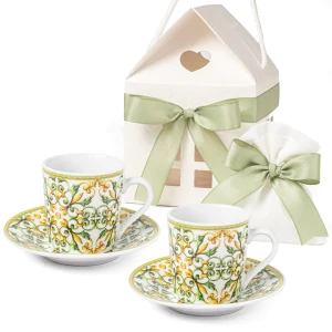 Bomboniere Matrimonio 2026 Maioliche Set 2 tazzine con piattino
