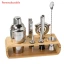 Regalo kit barman 8 pz alta qualità in acciaio e bamboo personalizzabile